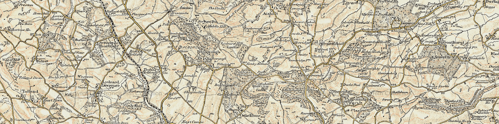 Old map of Park End in 1898-1900