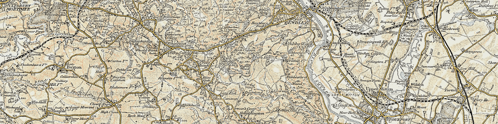 Old map of Park End in 1901-1902