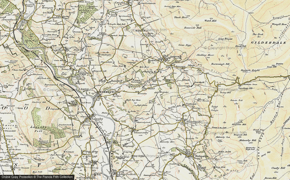 Old Map of Historic Map covering Todbank in 1901-1904