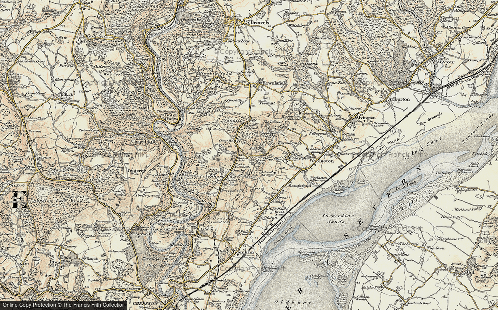 Old Map of Historic Map covering Beacon Ash in 1899-1900