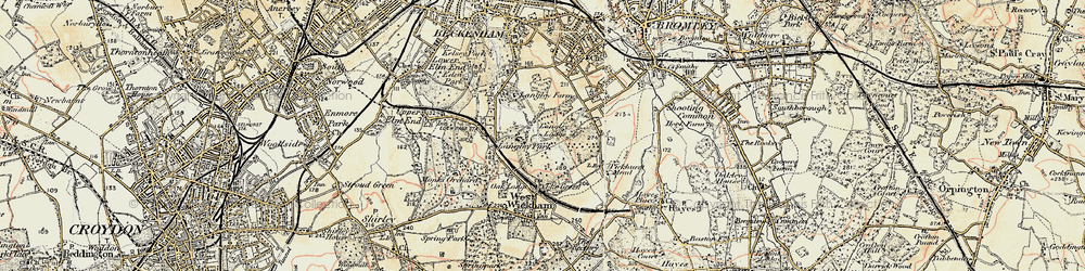 Old map of Park Langley in 1897-1902
