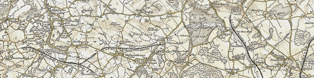 Old map of White Cross in 1903