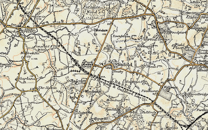 Old map of Woodstock in 1898