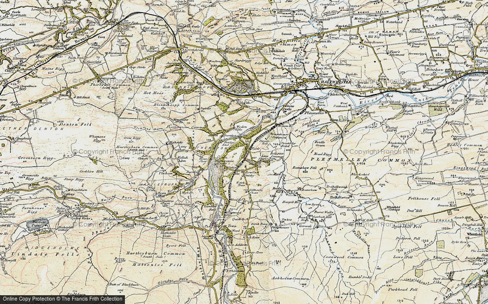 Old Map of Historic Map covering Broomhouse Common in 1901-1904
