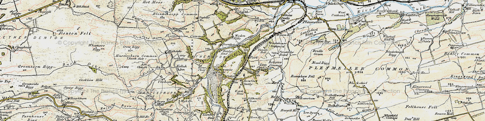 Old map of Wydon Eals in 1901-1904