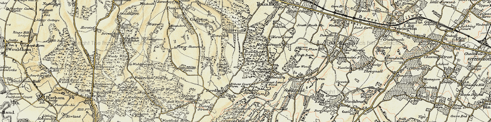 Old map of Park Wood in 1897-1898