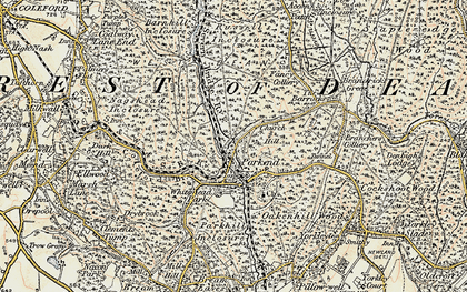 Old map of Parkend in 1899-1900