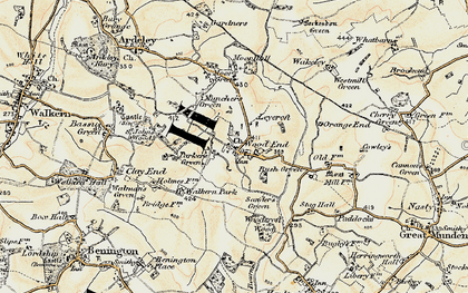 Old map of Leycroft in 1898-1899