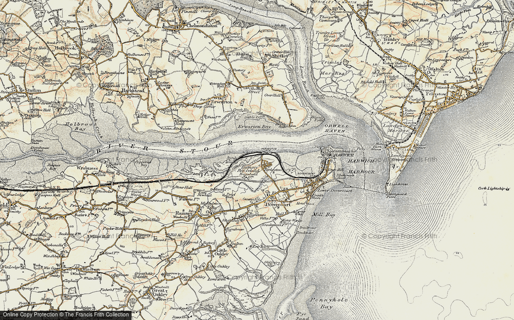 Old Map of Parkeston, 1898-1899 in 1898-1899