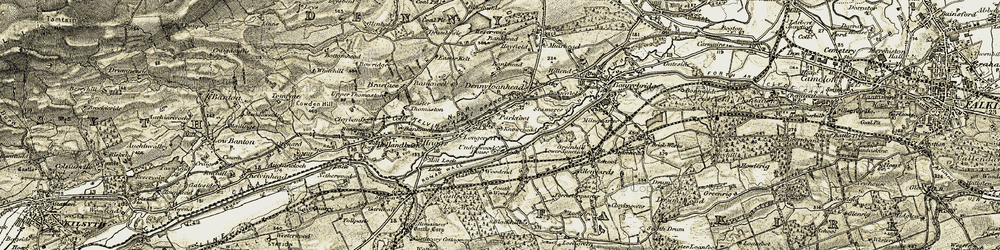 Old map of Parkfoot in 1904-1907