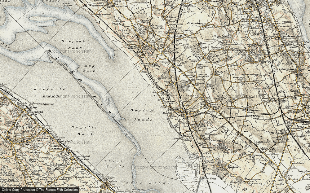 Old Map of Historic Map covering Backwood Hall in 1902-1903