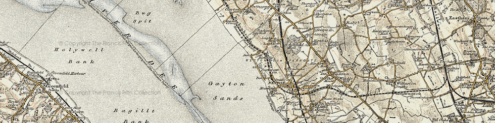 Old map of Parkgate in 1902-1903