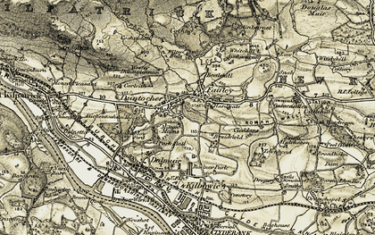 Old map of Braidfield in 1905