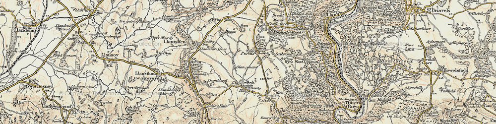 Old map of Parkhouse in 1899-1900