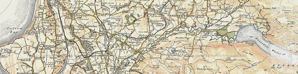 Old map of Cathow in 1901-1904