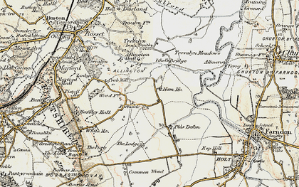 Old map of Parkside in 1902-1903