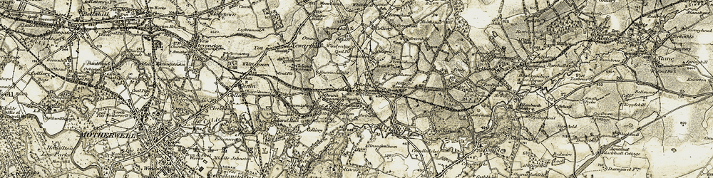 Old map of Parkside in 1904-1905