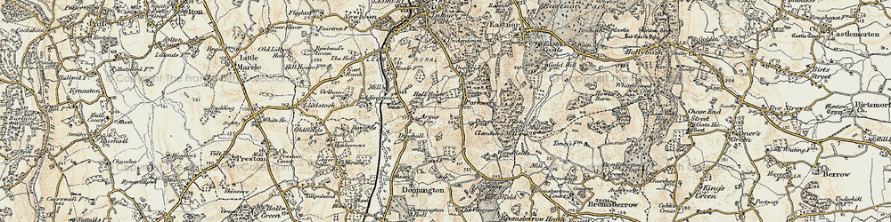 Old map of Parkway in 1899-1901