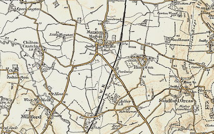 Old map of Parkway in 1899