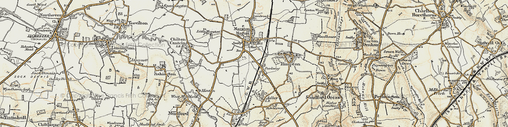 Old map of Parkway in 1899