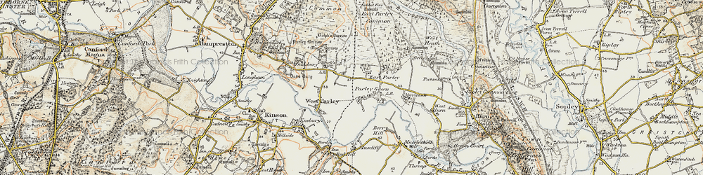 Old map of Gibbet Firs in 1897-1909