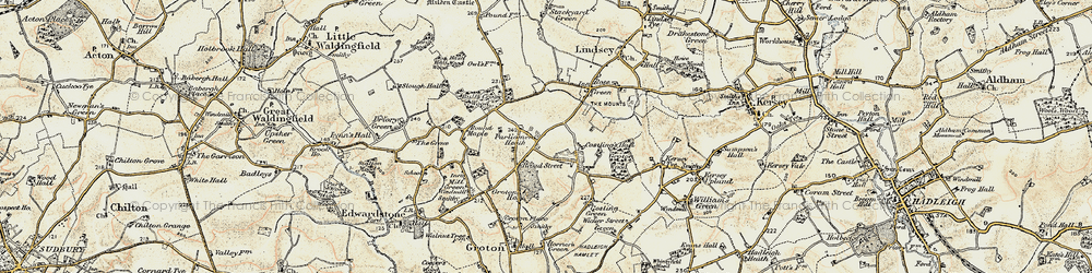 Old map of Parliament Heath in 1898-1901