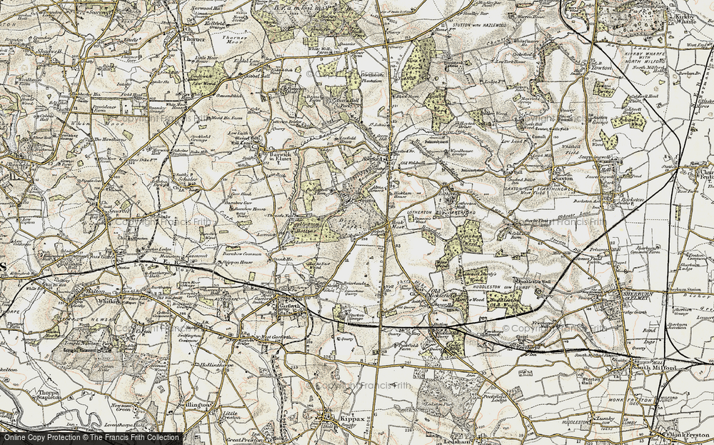 Old Map of Historic Map covering Hook Moor in 1903-1904