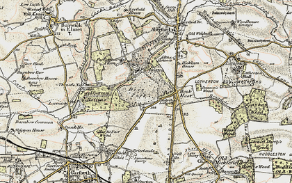 Old map of Hook Moor in 1903-1904