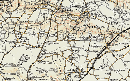 Old map of Parney Heath in 1898-1899