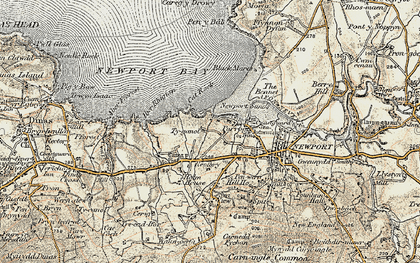 Old map of Aber Fforest in 1901-1912