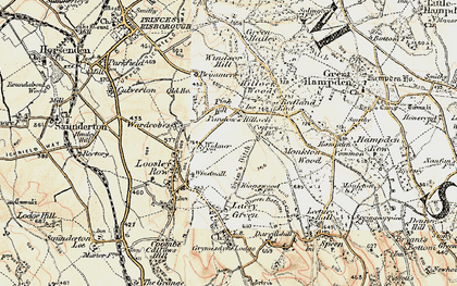 Old map of Parslow's Hillock in 1897-1898