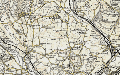 Old map of Parson Cross in 1903