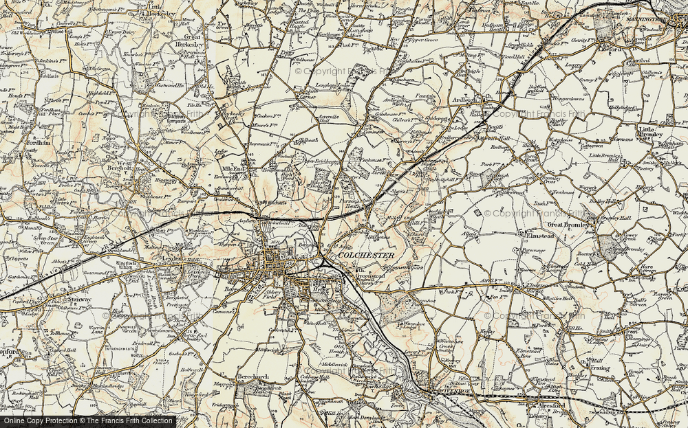 Old Map of Parson's Heath, 1898-1899 in 1898-1899
