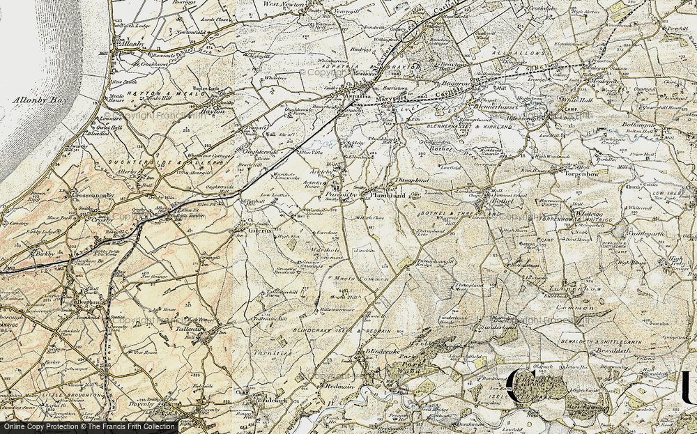 Old Map of Parsonby, 1901-1904 in 1901-1904