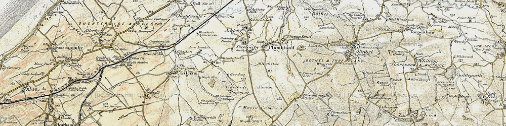 Old map of Parsonby in 1901-1904