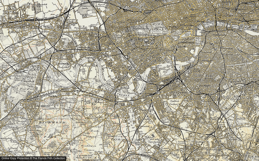 Old Map of Parsons Green, 1897-1909 in 1897-1909