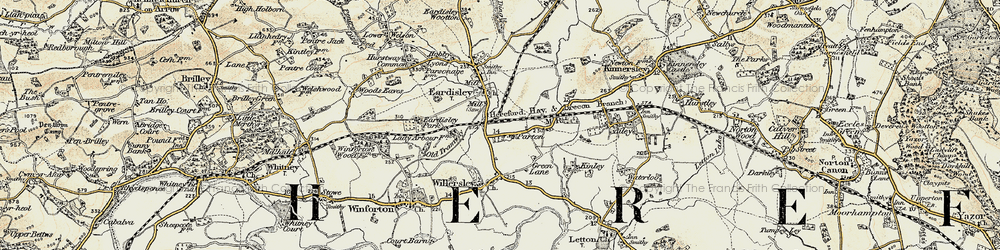 Old map of Parton in 1900-1901