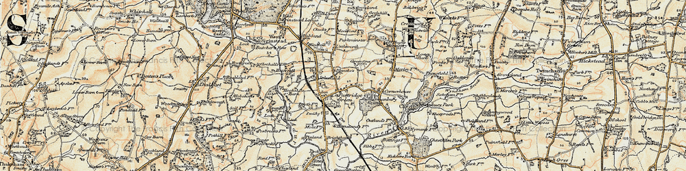 Old map of Partridge Green in 1898