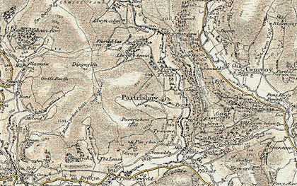 Old map of Blaenau in 1899-1901