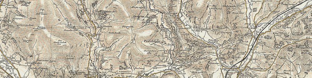 Old map of Blaen-yr-henbant in 1899-1901