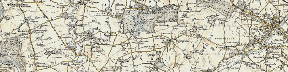 Old map of Wildicote in 1902