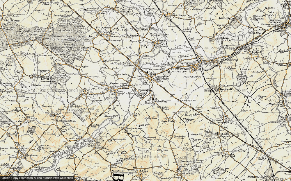 Old Map of Passenham, 1898-1901 in 1898-1901