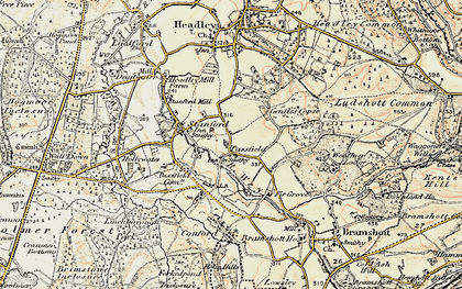 Old map of Bramshott Court in 1897-1909