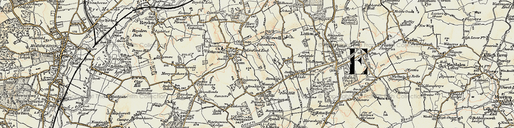 Old map of Passmores in 1898