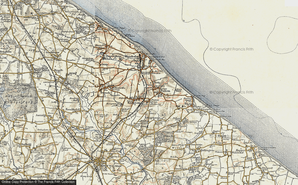 Old Map of Paston Green, 1901-1902 in 1901-1902