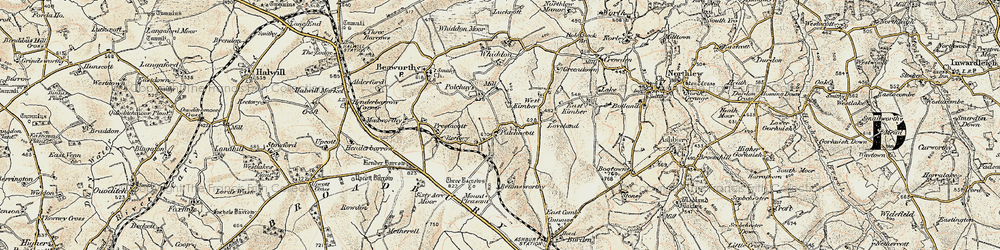 Old map of Beamsworthy in 1900