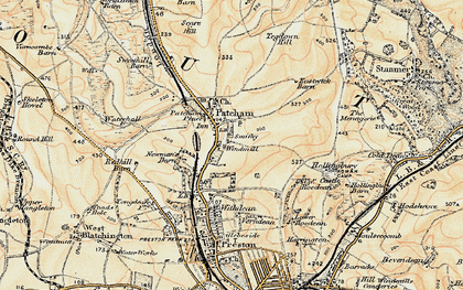 Old map of Patcham in 1898