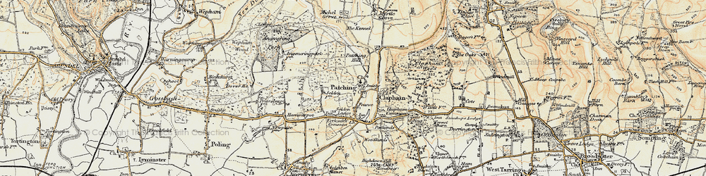 Old map of Patching in 1897-1899