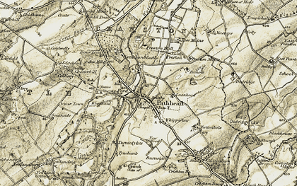 Old map of Pathhead in 1903-1904