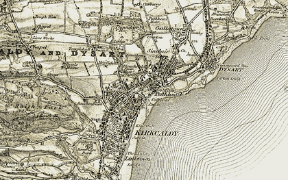 Old map of Pathhead in 1903-1906